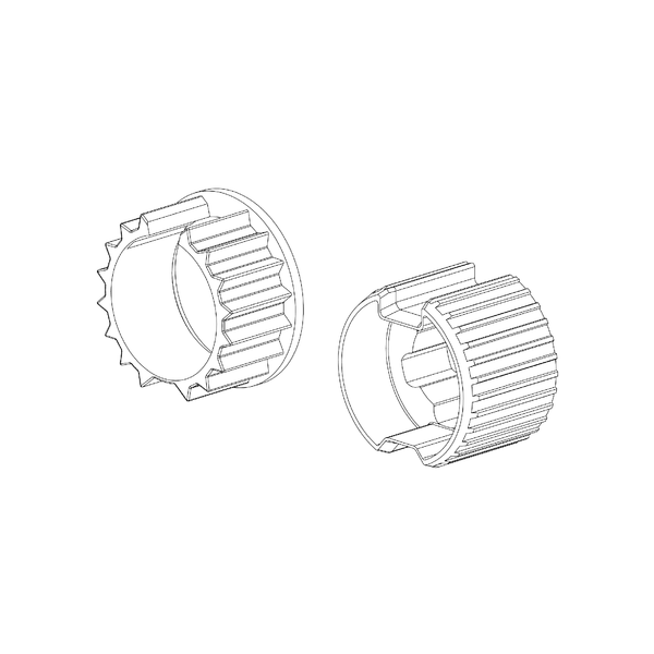 Adaptor and coupling for motor SOMFY